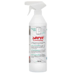 Flasche mit Sanite Acrylschaum Pflegereiniger, 750 ml.