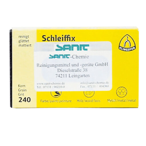 Schleiffix Sante-Chemie Reinigungsmittel Verpackung, Körnung 240