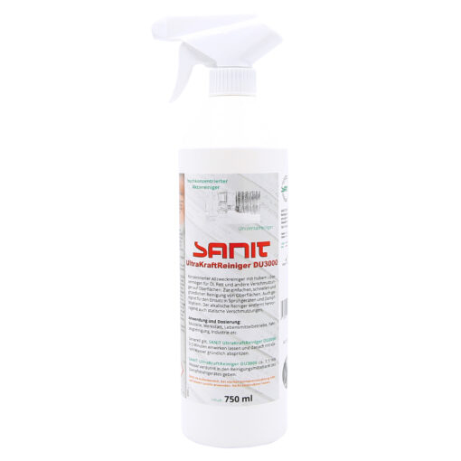 Sprühflasche mit Sanit UltraKraftReiniger DU3000, 750 ml.