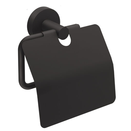 tesa nie wieder bohren pro 020 rollenhalter mit deckel schwarz matt p02236 black